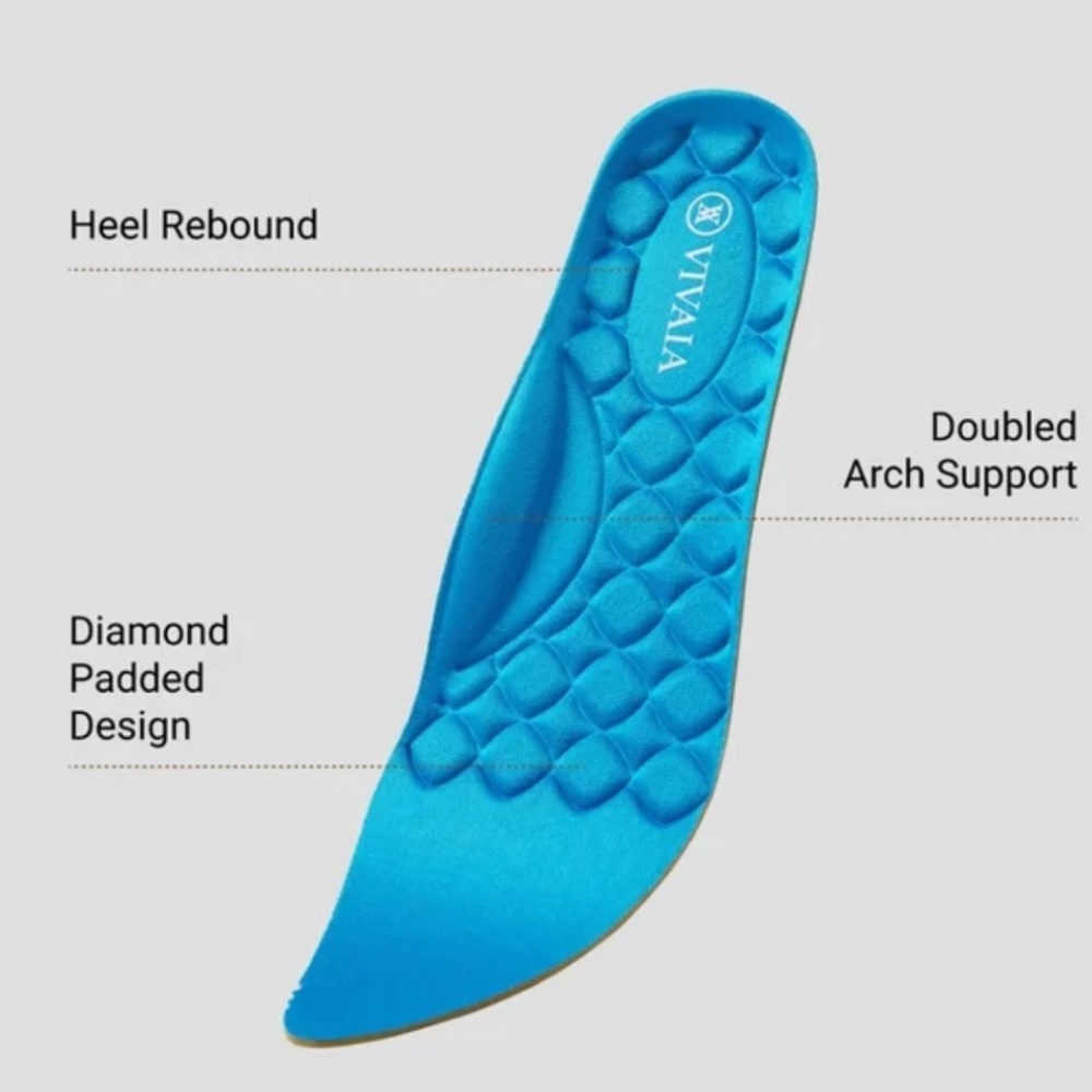 VIVAIA "Aria Walker" Lightweight Pointed Toe Ballet Flats in Black and Blue - Picture 2 of 8